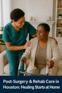 In-home post-surgery and rehab caregiver support in Houston, Texas