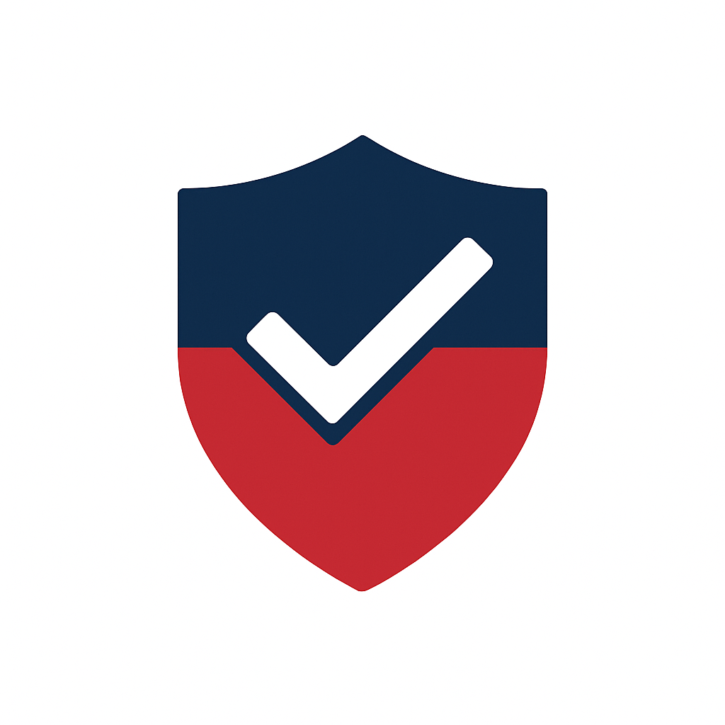 Federal shield emblem with a checkmark, symbolizing trust and authorization for DEEOIC home care services for energy workers.